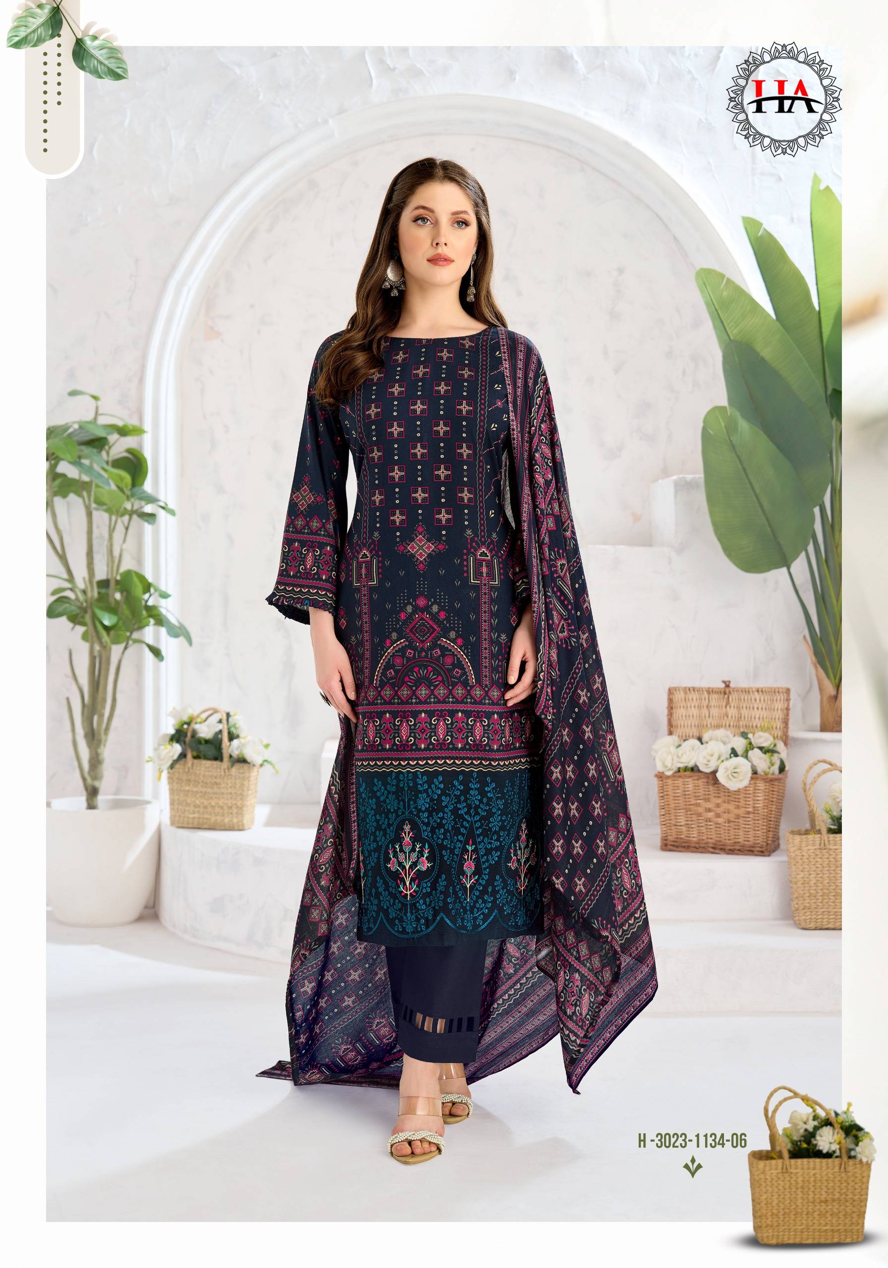 SONPARI By Harshit Fashion Hub 3023-1134-01 TO 3023-1134-06 Beautiful Festive Suits Stylish Colorful Fancy Casual Wear & Ethnic Wear Pure Viscose Dresses At Wholesale Price